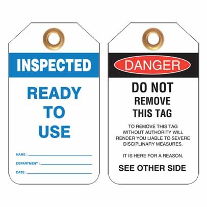 Lockout Tag Inspected Ready To Use